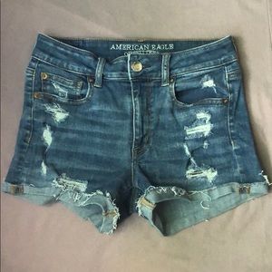 Distressed Denim Shorts